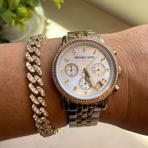 Micheal Kors -Two-toned opal face women’s watch